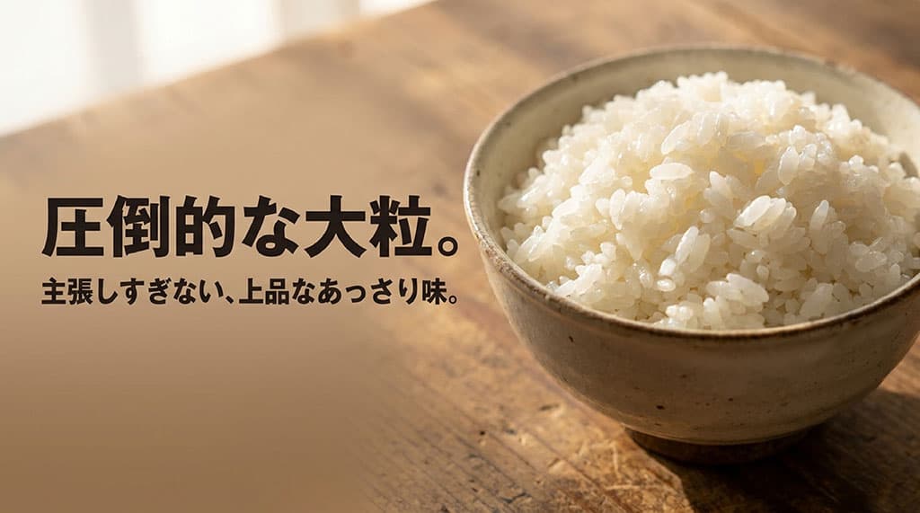 圧倒的な大粒。主張しすぎない、上品なあっさり味。