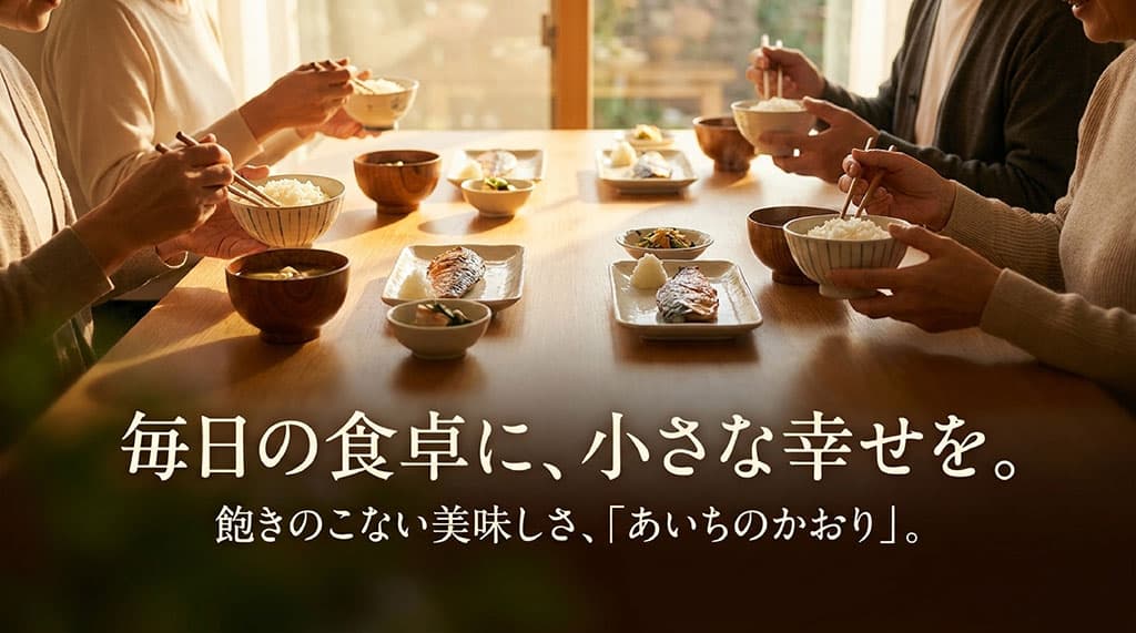 毎日の食卓に、小さな幸せを。飽きのこない美味しさ、「あいちのかおり」。