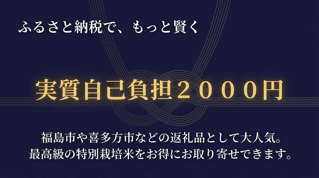 自己負担2000円で楽しめるふるさと納税。福島市や喜多方市の返礼品として紹介