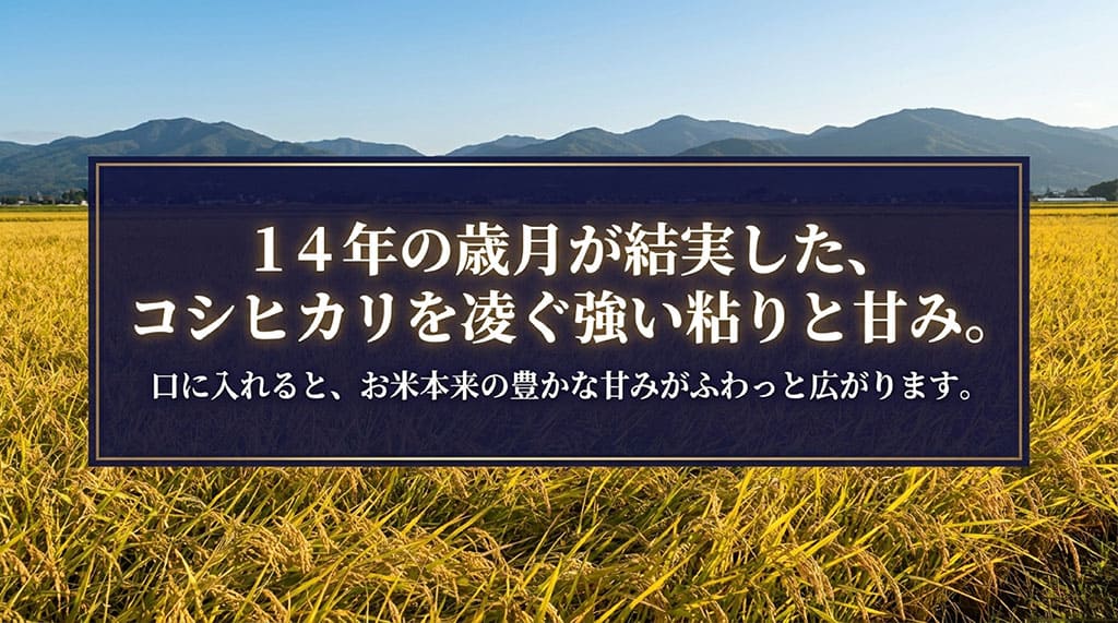 コシヒカリを凌ぐ強い粘りと豊かな甘みを持つ福島米「福、笑い」の特徴