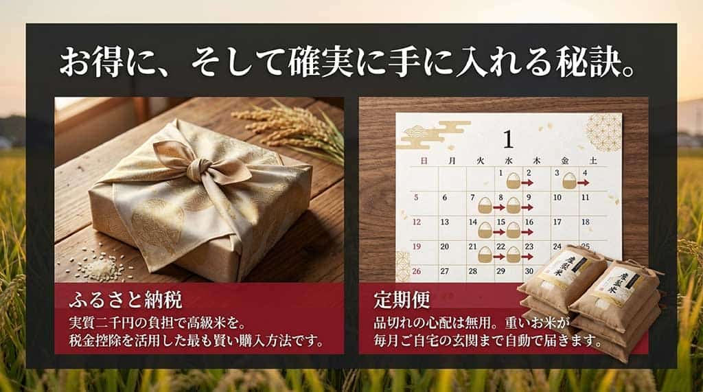 ふるさと納税と定期便でお得に購入：重いお米が毎月届く賢い活用術