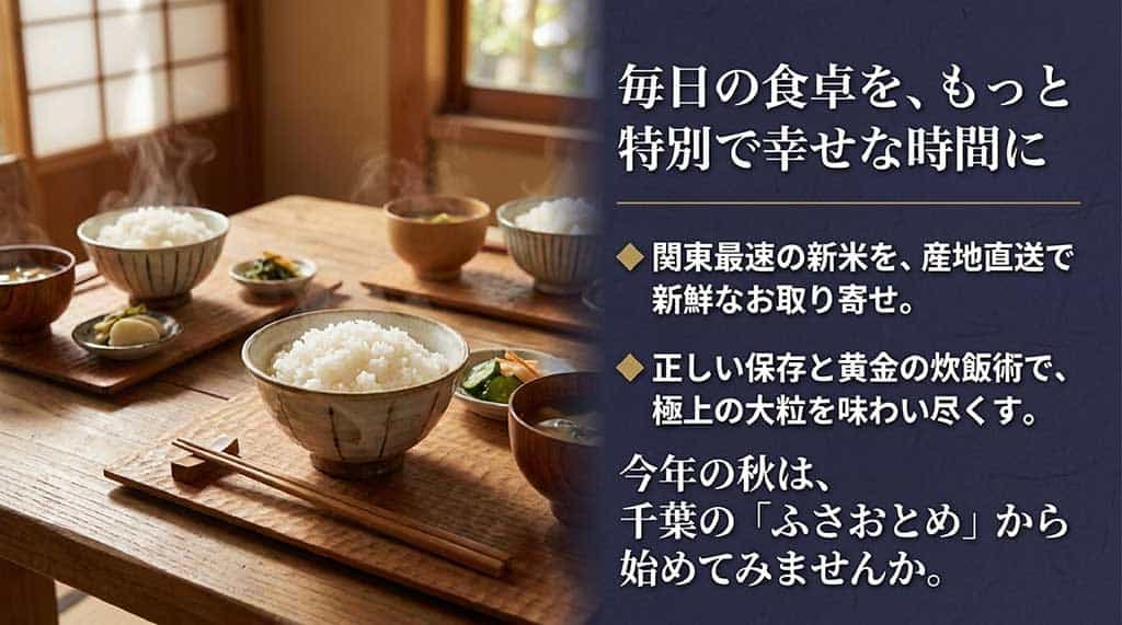 関東最速の新米を産地直送で取り寄せ、正しい保存と炊飯術で大粒の魅力を味わい尽くす提案