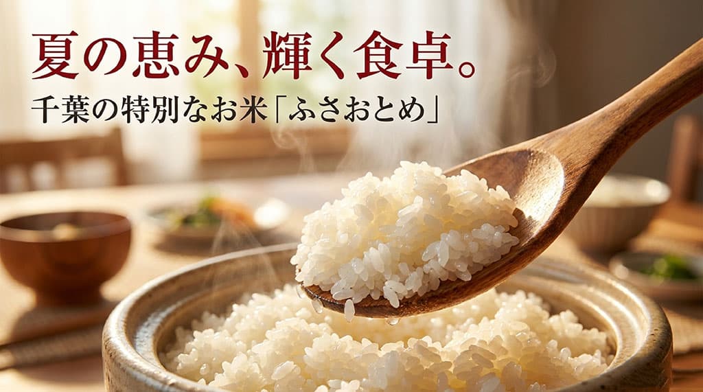 夏の恵み、輝く食卓。千葉の特別なお米「ふさおとめ」