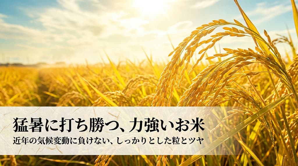 猛暑に打ち勝つ力強いお米、福岡県産「元気つくし」のイメージ
