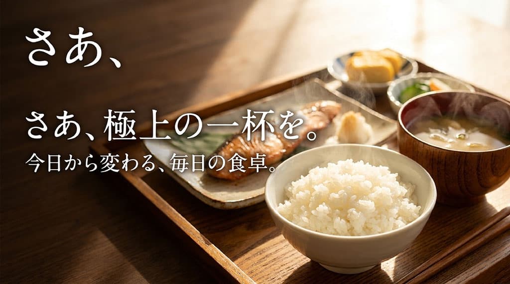 さあ、極上の一杯を。今日から変わる、毎日の食卓。