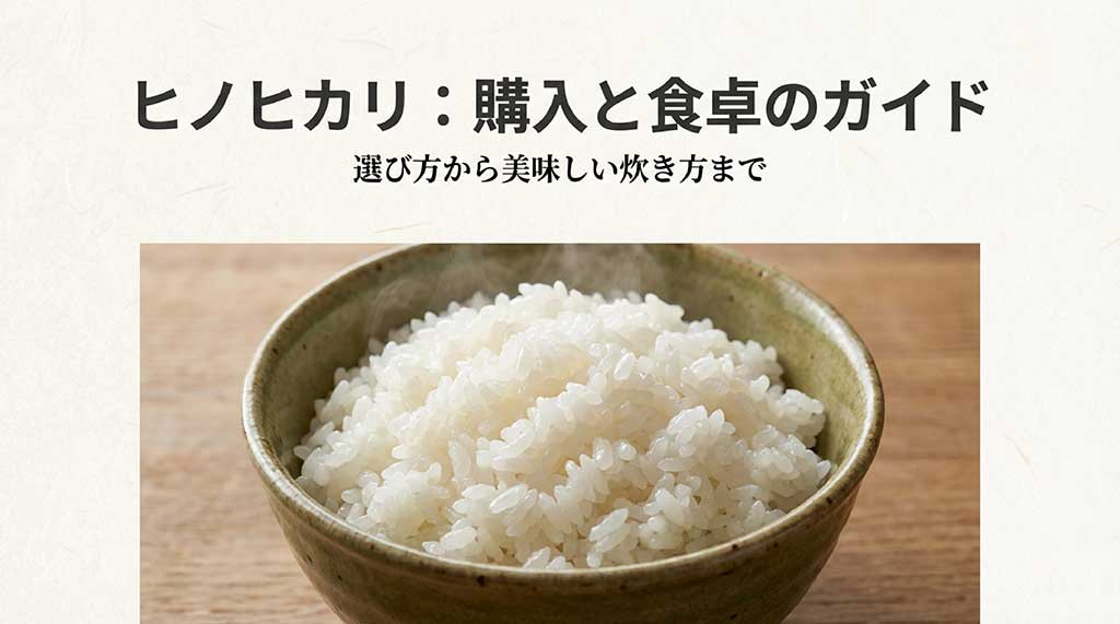 ヒノヒカリ購入と食卓のガイド。選び方から美味しい炊き方まで解説した導入画像