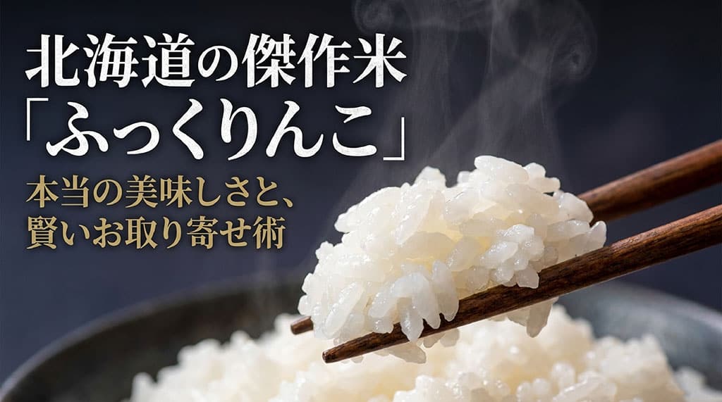 北海道の傑作米ふっくりんこの本当の美味しさと賢いお取り寄せ術を紹介するアイキャッチ画像