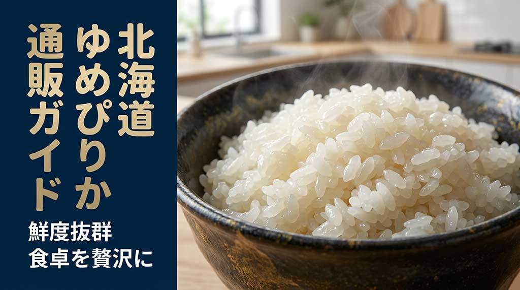 北海道産ゆめぴりかの通販ガイド。鮮度抜群のお米で食卓を贅沢にするというキャッチコピーの表紙画像