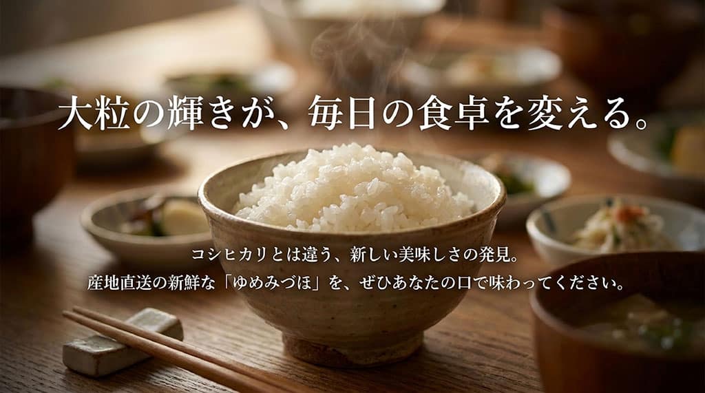 まとめ「大粒の輝きが、毎日の食卓を変える。」画像