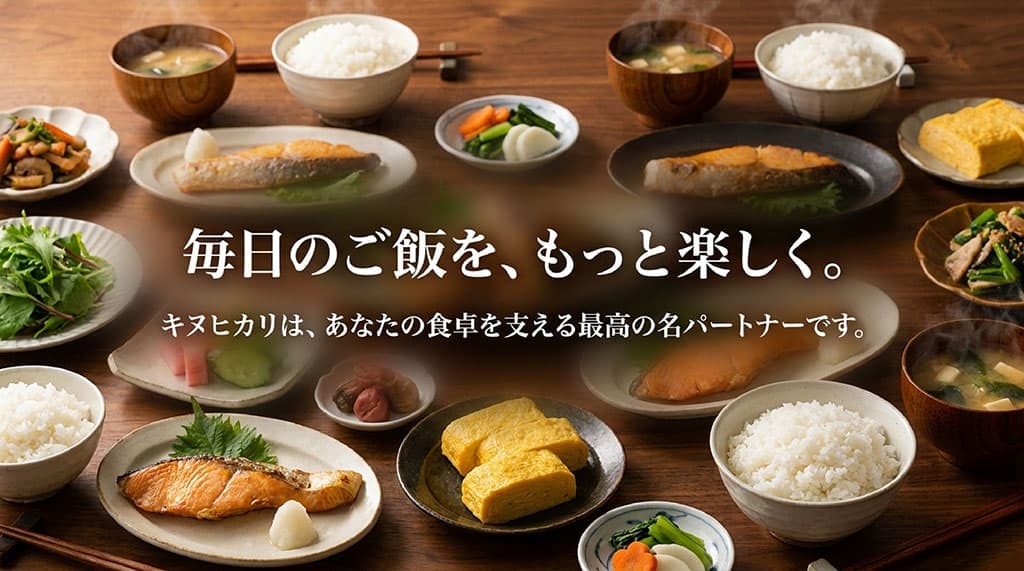 毎日のご飯をもっと楽しくする、食卓を支える最高の名パートナーであるキヌヒカリ