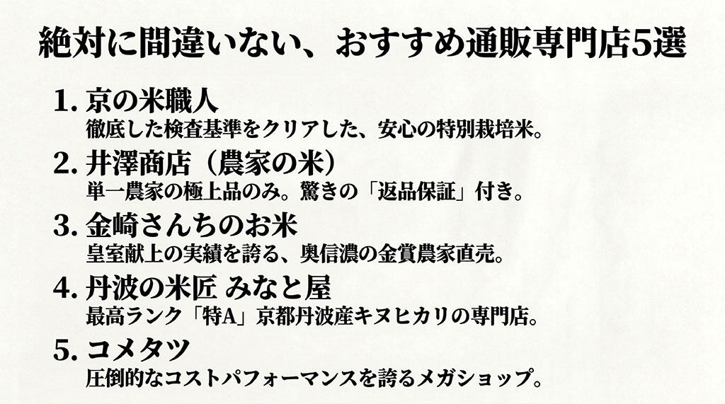 京の米職人、井澤商店など絶対に間違いないおすすめ通販専門店5選
