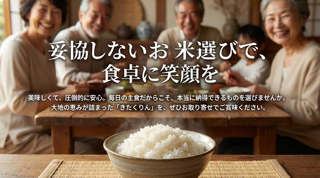美味しくて安心な北海道米きたくりんが、毎日の食卓を笑顔にする