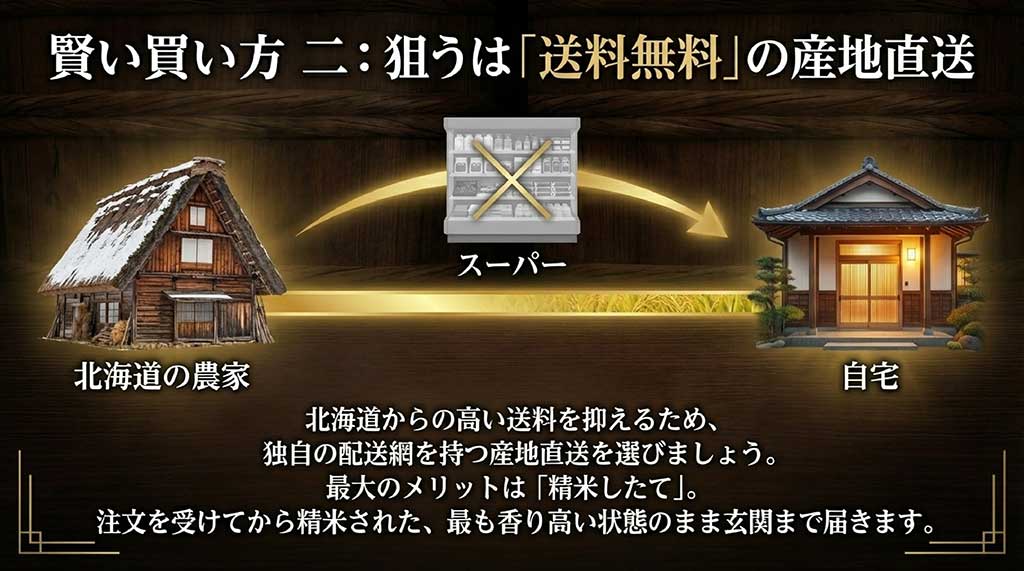 北海道の農家から直接届く産地直送便なら、注文を受けてから精米された香りの良いお米が届く