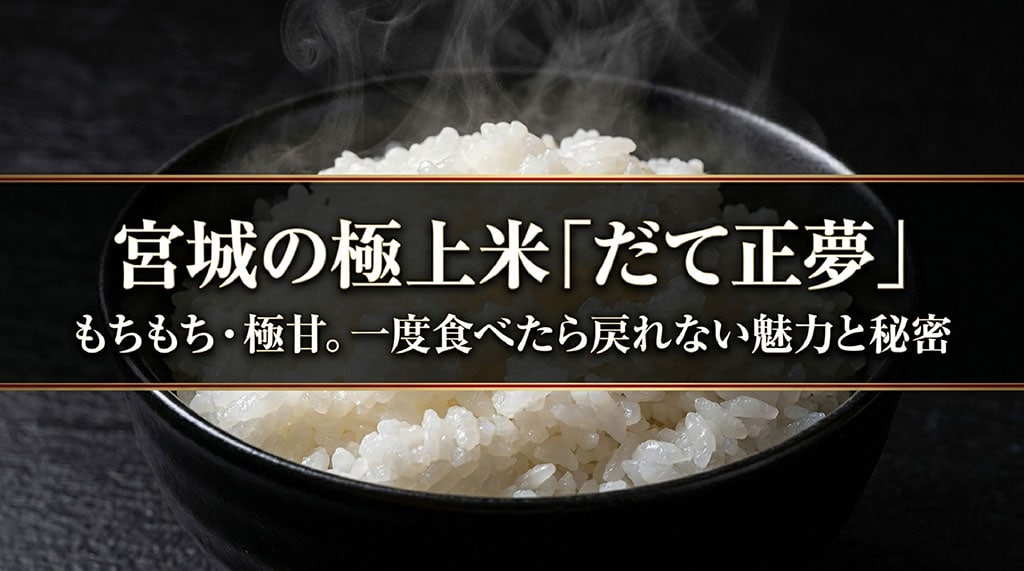 宮城の極上米「だて正夢」の魅力と秘密を解説したサムネイル画像