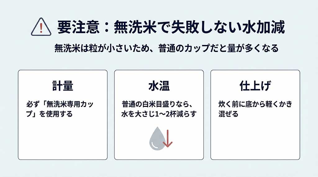 銀河のしずく無洗米を美味しく炊くための計量と水加減のポイント