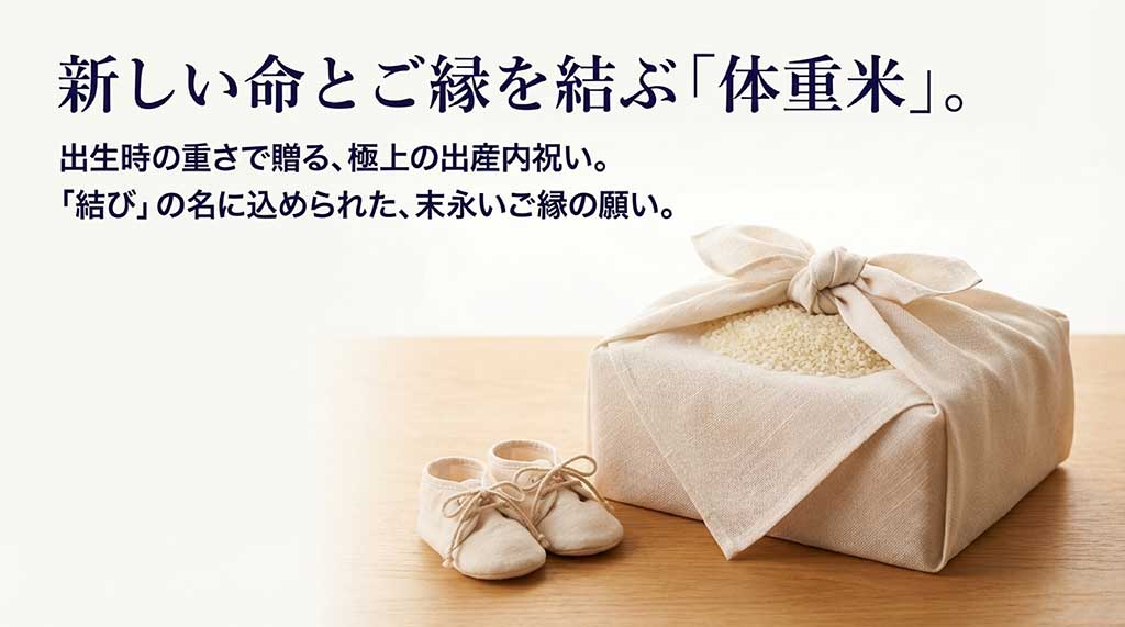出生時の重さで贈る出産内祝いギフト。新しい命とご縁を結ぶ「体重米」のコンセプト