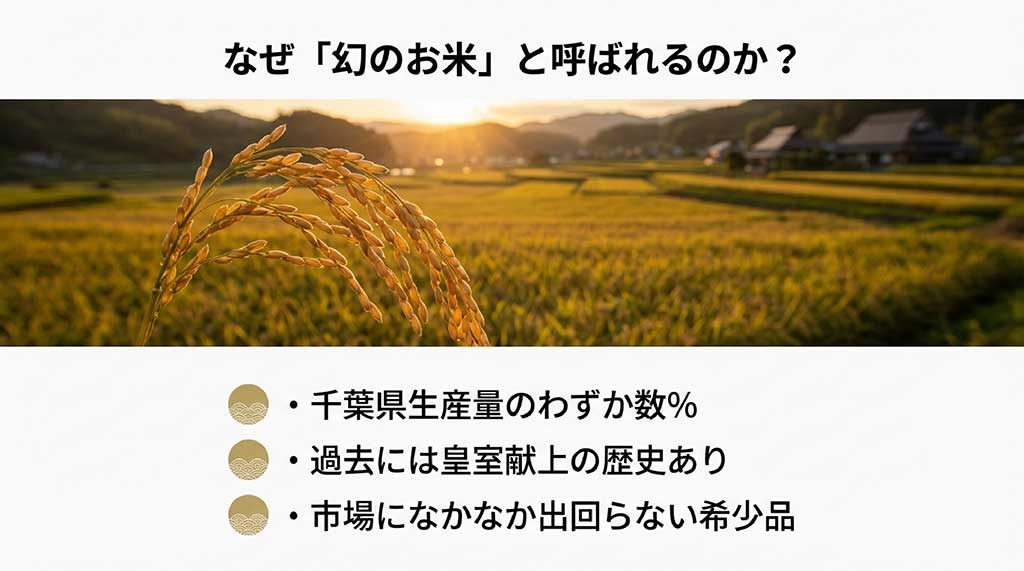 千葉県生産量の数％という希少性と市場に出回りにくい理由の説明