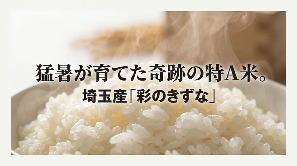 猛暑が育てた奇跡の特A米埼玉産彩のきずなのアイキャッチ画像