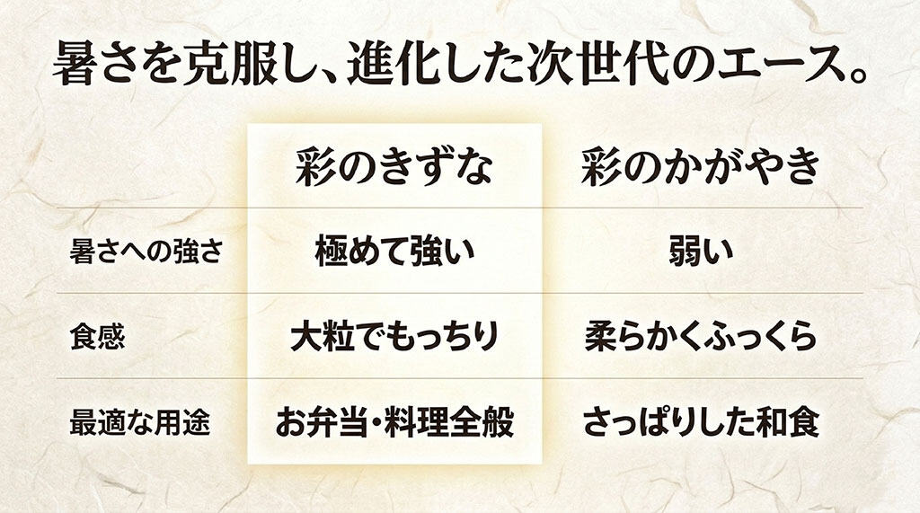 暑さへの強さや食感や用途を比較した彩のきずなと彩のかがやきの違い