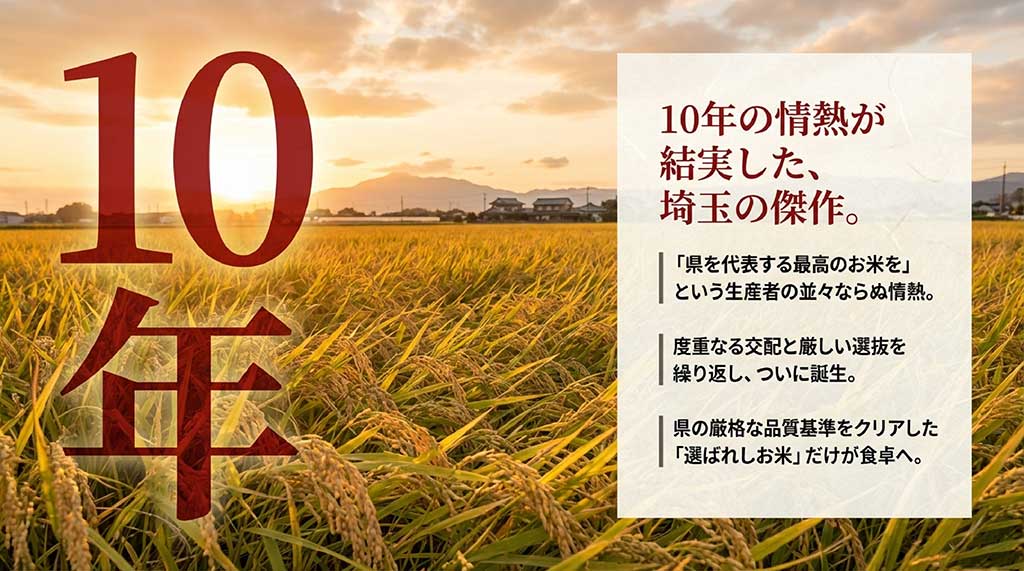 生産者の情熱と厳しい品質基準をクリアして誕生した埼玉の傑作米「彩のかがやき」の開発背景