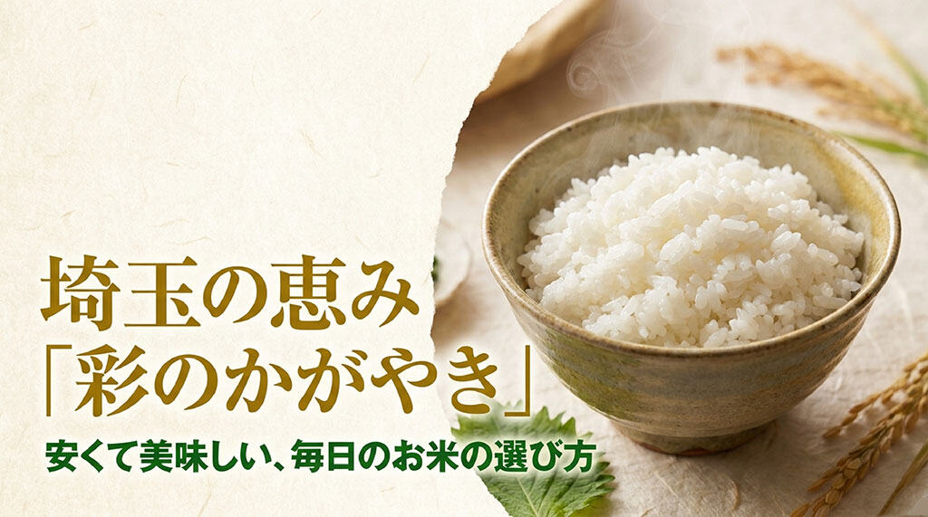埼玉の恵み「彩のかがやき」安くて美味しい、毎日のお米の選び方