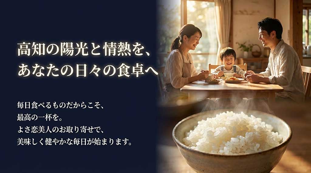 よさ恋美人が健やかな毎日を届けるメッセージを込めたエンディングスライド