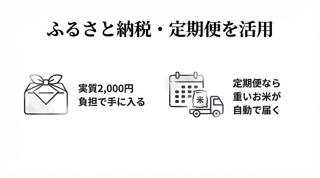 ふるさと納税で実質2,000円で雪若丸を入手する方法と、重いお米が自動で届く定期便のメリット
