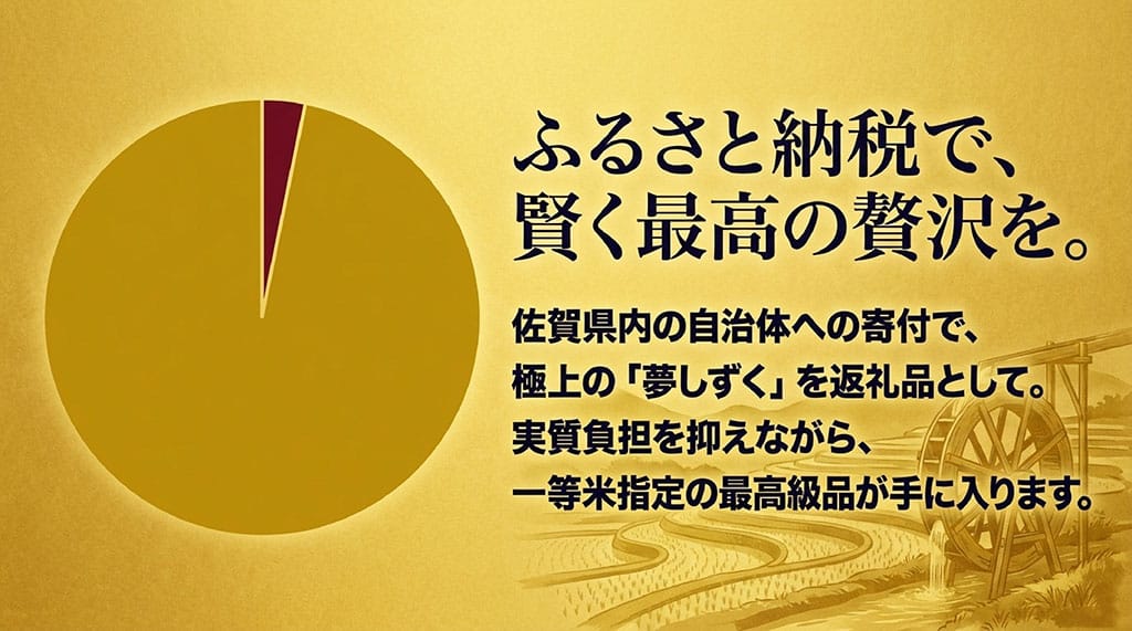 ふるさと納税で賢く最高の贅沢を。佐賀県内の自治体への寄付で、極上の夢しずくを返礼品としてお届け。